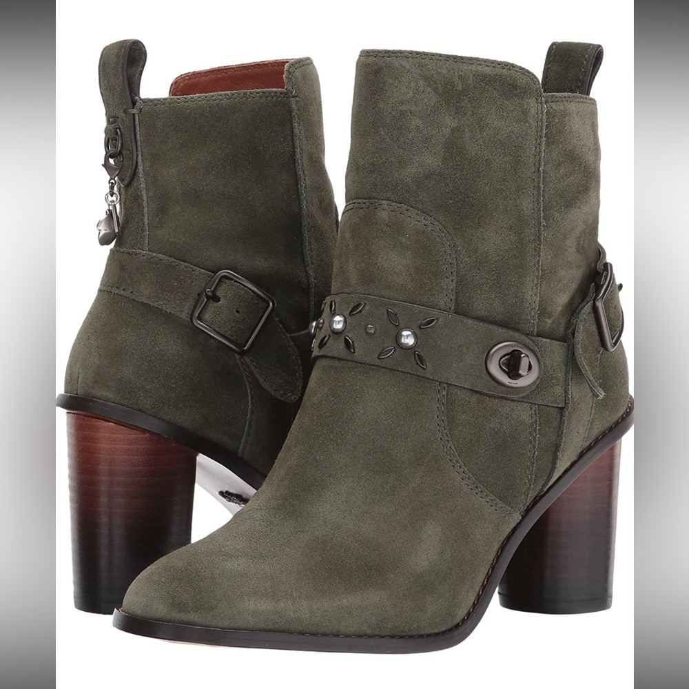 *NEW* Coach Moto Heel Olive Bootie